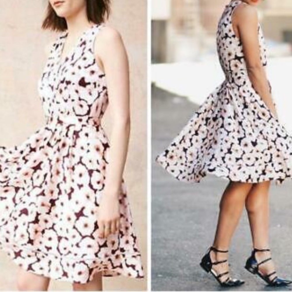 Banana Republic Pleated Floral Dress